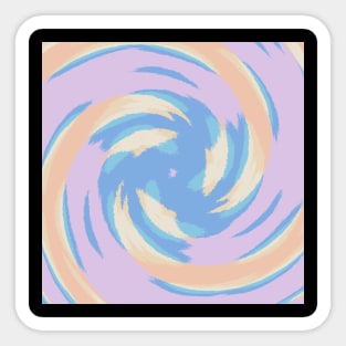 Swirl of Digital Abstract with Soft Pastel Color Palette Sticker